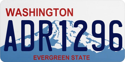 WA license plate ADR1296