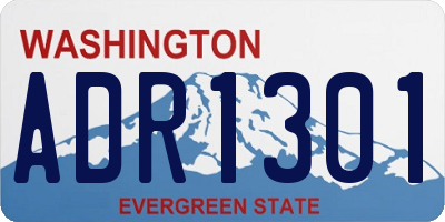 WA license plate ADR1301