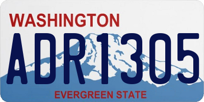 WA license plate ADR1305