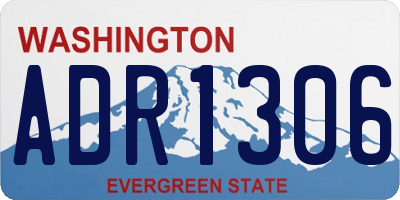 WA license plate ADR1306