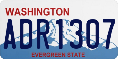 WA license plate ADR1307