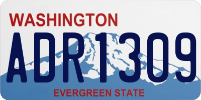 WA license plate ADR1309