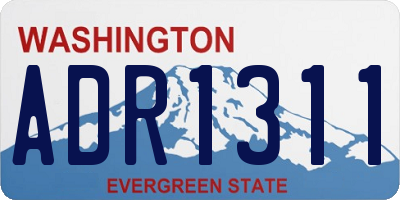 WA license plate ADR1311