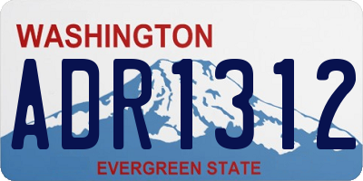 WA license plate ADR1312