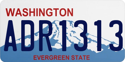 WA license plate ADR1313