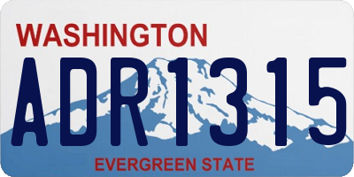 WA license plate ADR1315