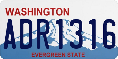 WA license plate ADR1316