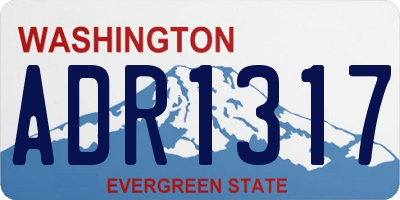 WA license plate ADR1317
