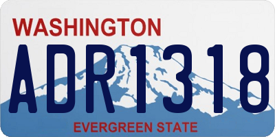 WA license plate ADR1318