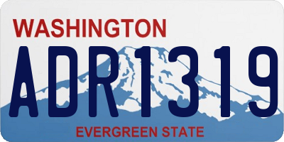 WA license plate ADR1319