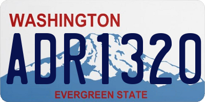 WA license plate ADR1320