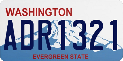 WA license plate ADR1321