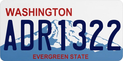 WA license plate ADR1322