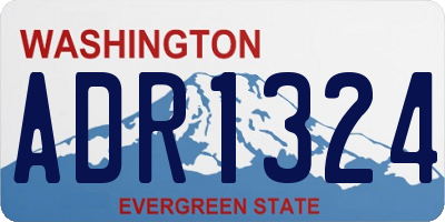 WA license plate ADR1324