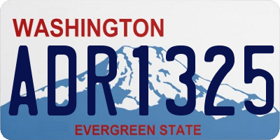 WA license plate ADR1325