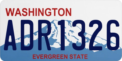 WA license plate ADR1326