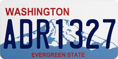 WA license plate ADR1327