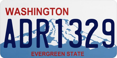 WA license plate ADR1329