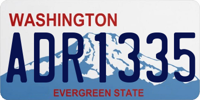 WA license plate ADR1335