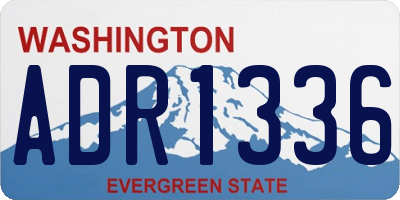 WA license plate ADR1336