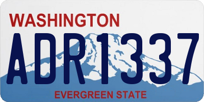 WA license plate ADR1337