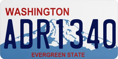 WA license plate ADR1340