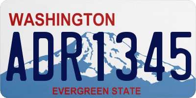 WA license plate ADR1345