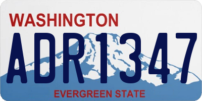 WA license plate ADR1347