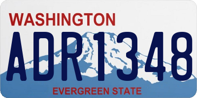 WA license plate ADR1348