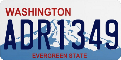 WA license plate ADR1349