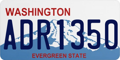 WA license plate ADR1350