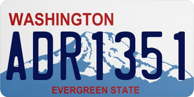 WA license plate ADR1351