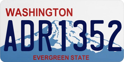 WA license plate ADR1352