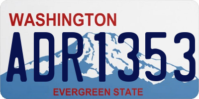 WA license plate ADR1353