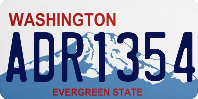 WA license plate ADR1354