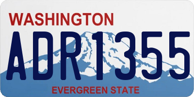 WA license plate ADR1355