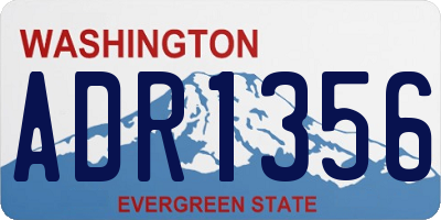 WA license plate ADR1356