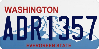 WA license plate ADR1357