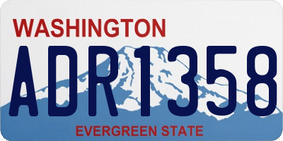 WA license plate ADR1358