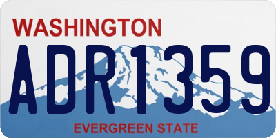 WA license plate ADR1359