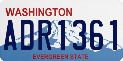 WA license plate ADR1361