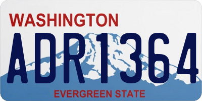 WA license plate ADR1364