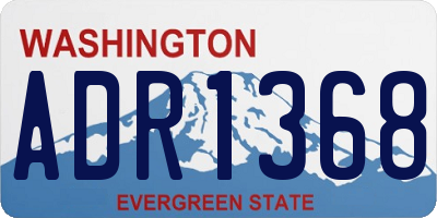 WA license plate ADR1368