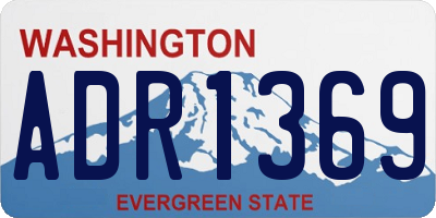 WA license plate ADR1369