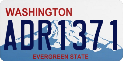 WA license plate ADR1371