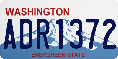 WA license plate ADR1372