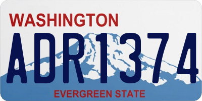 WA license plate ADR1374