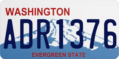 WA license plate ADR1376