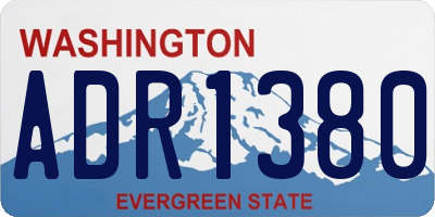 WA license plate ADR1380