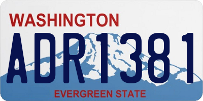 WA license plate ADR1381